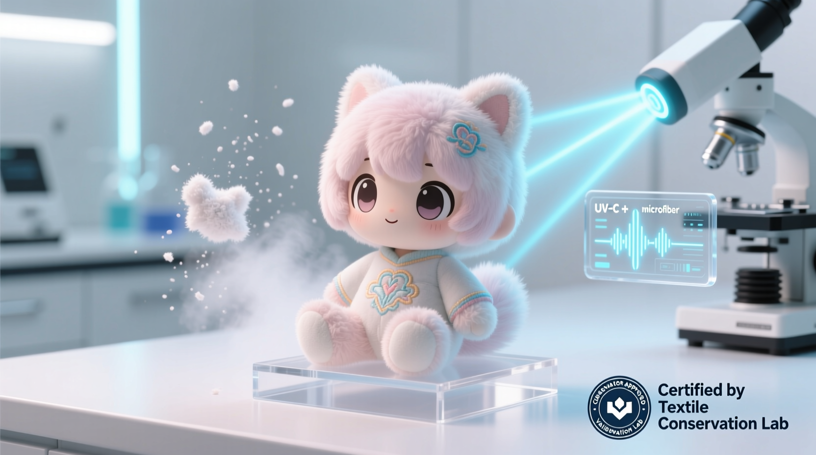 how to sanitize plush anime figures after pet dander exposure