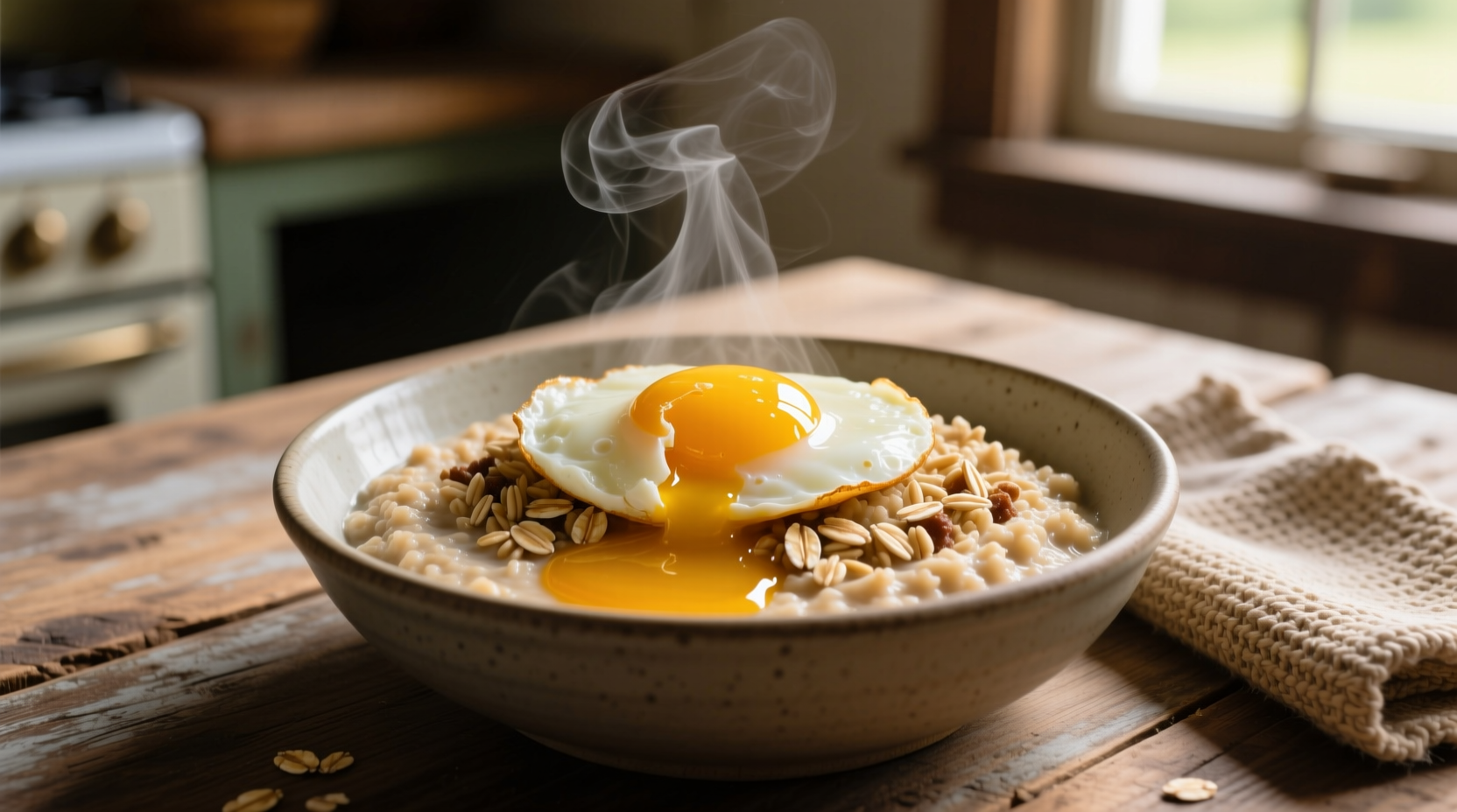 add an egg yolk to your grits and savory oatmeal
