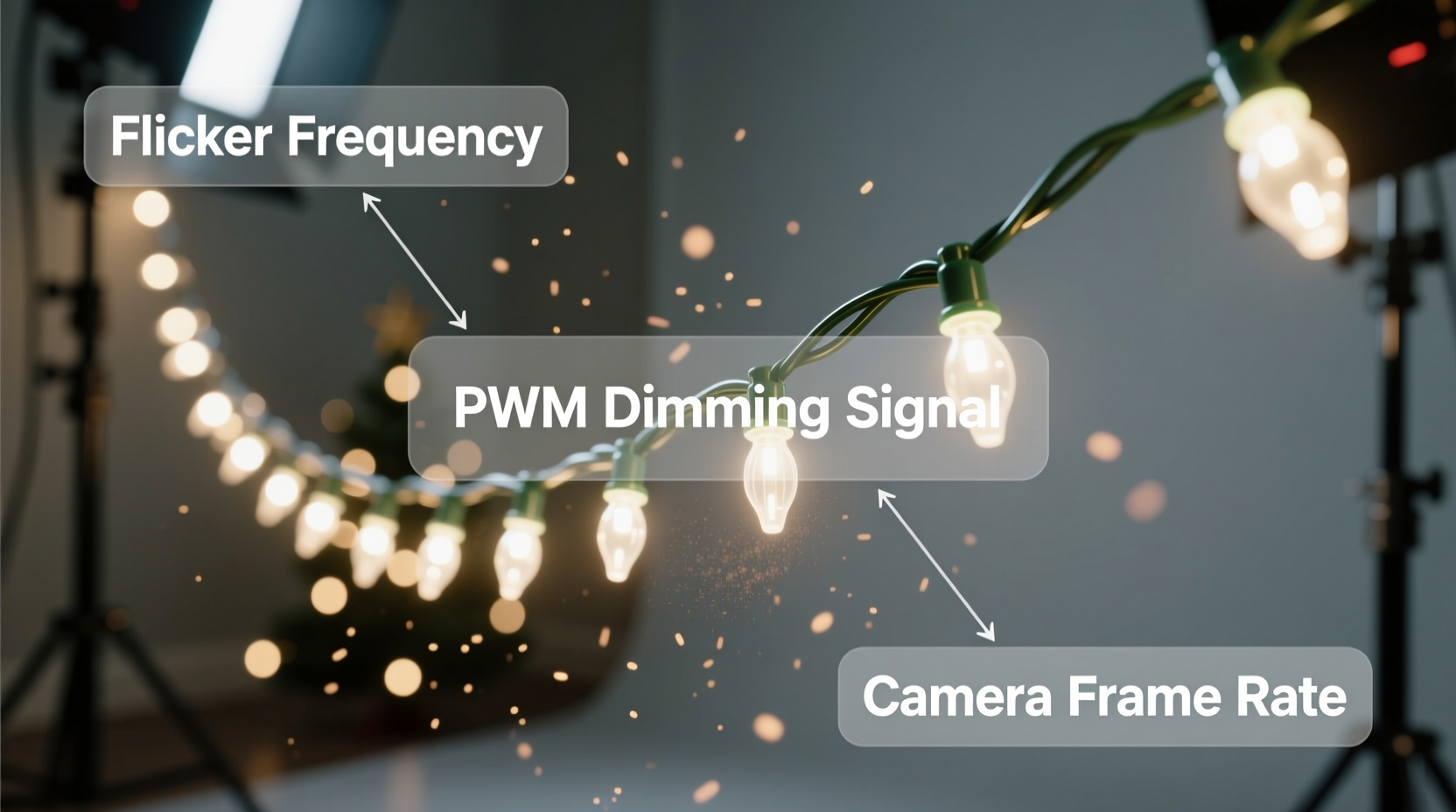 why do some christmas lights flicker under video recording how to avoid it
