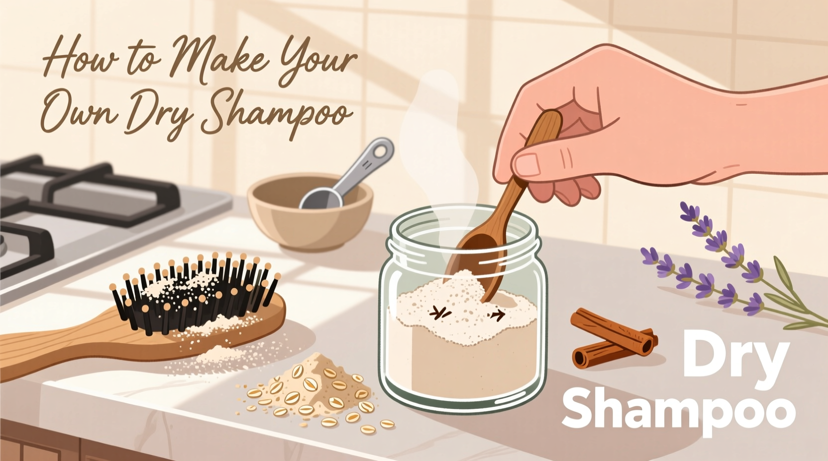 how to make your own dry shampoo with common household items