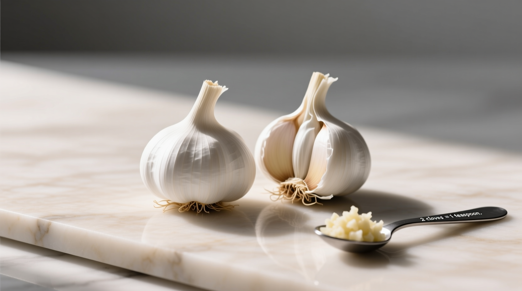 2 cloves garlic 1 teaspoon minced when precision matters