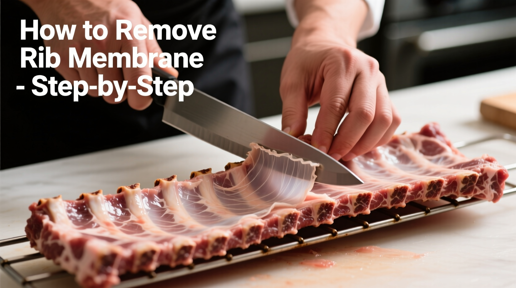 St. Louis ribs with membrane removal demonstration