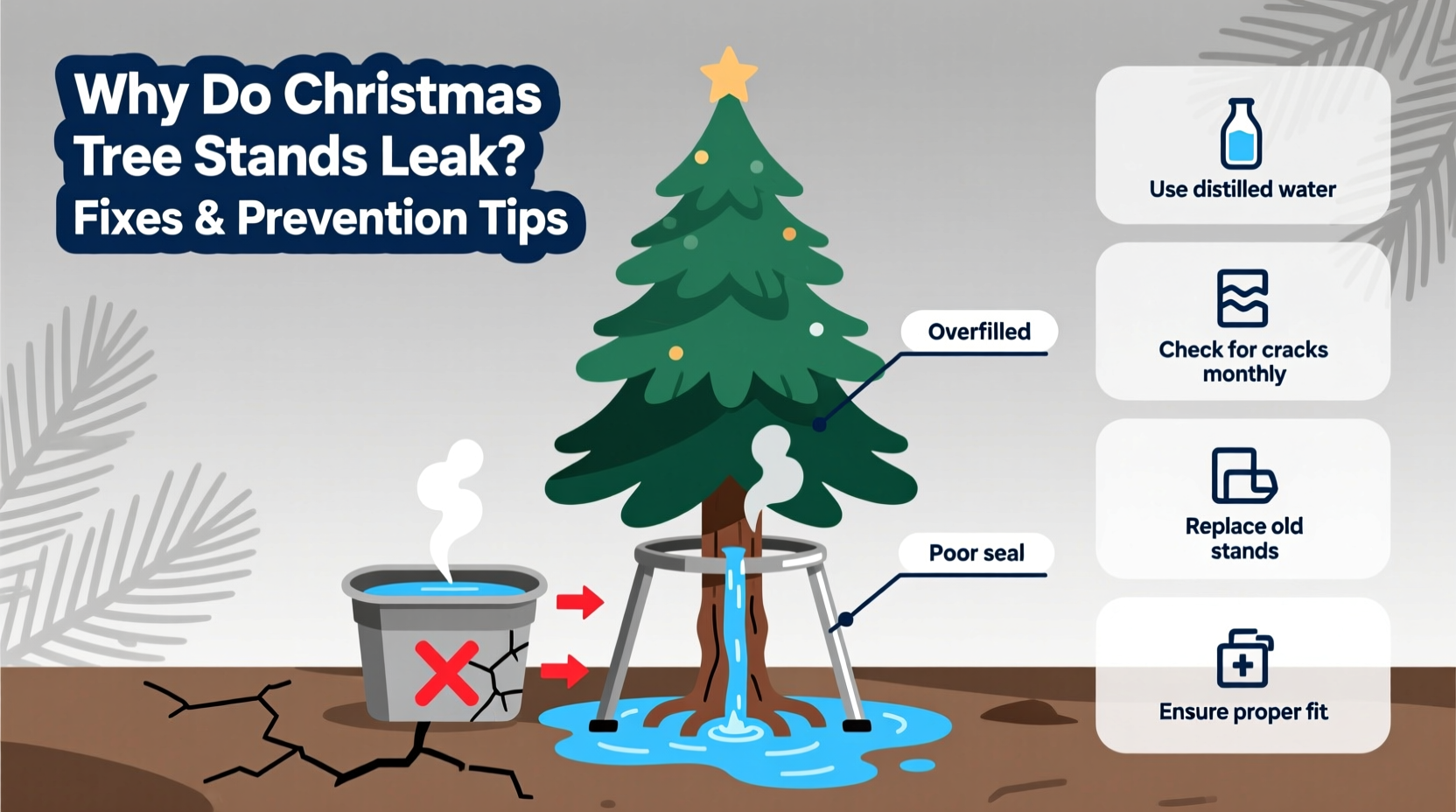 why do christmas tree stands leak water fixes and preventative tips