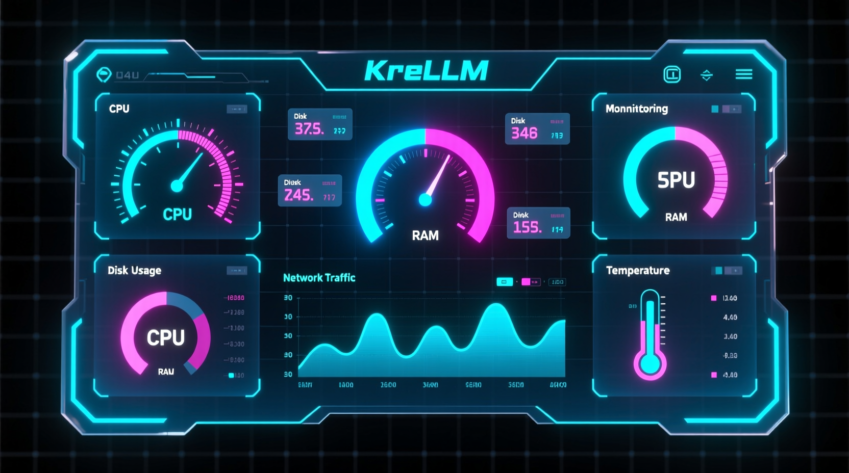 gkrellm monitors is a highly customizable system monito