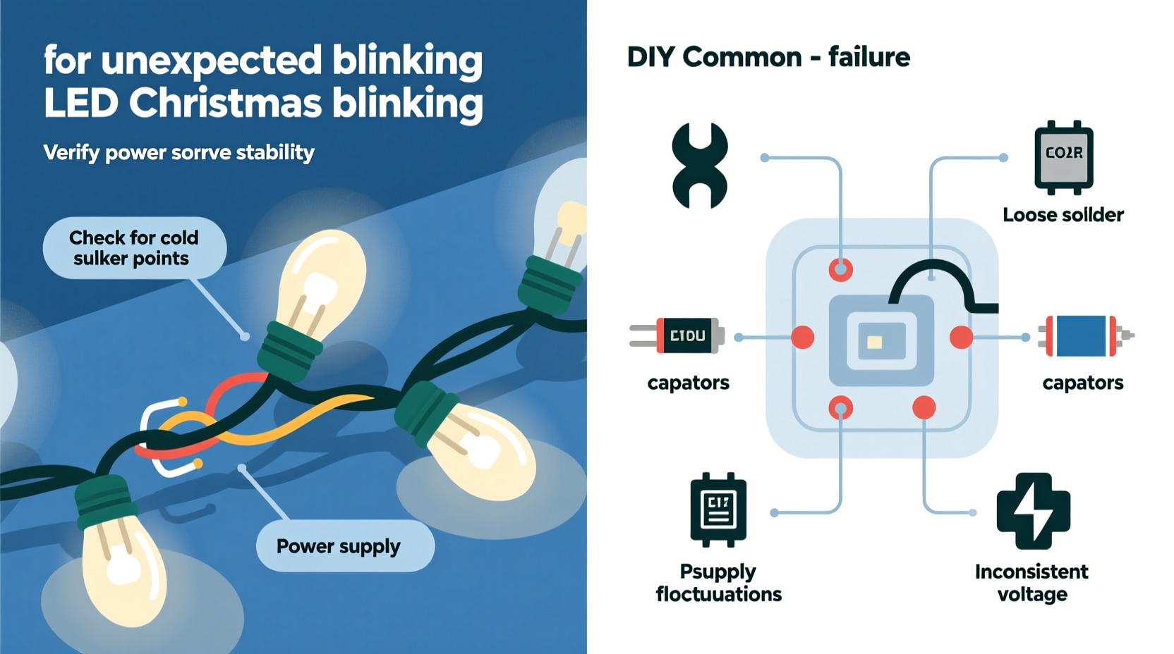 why does my led christmas light strand blink unexpectedly diagnosing the issue