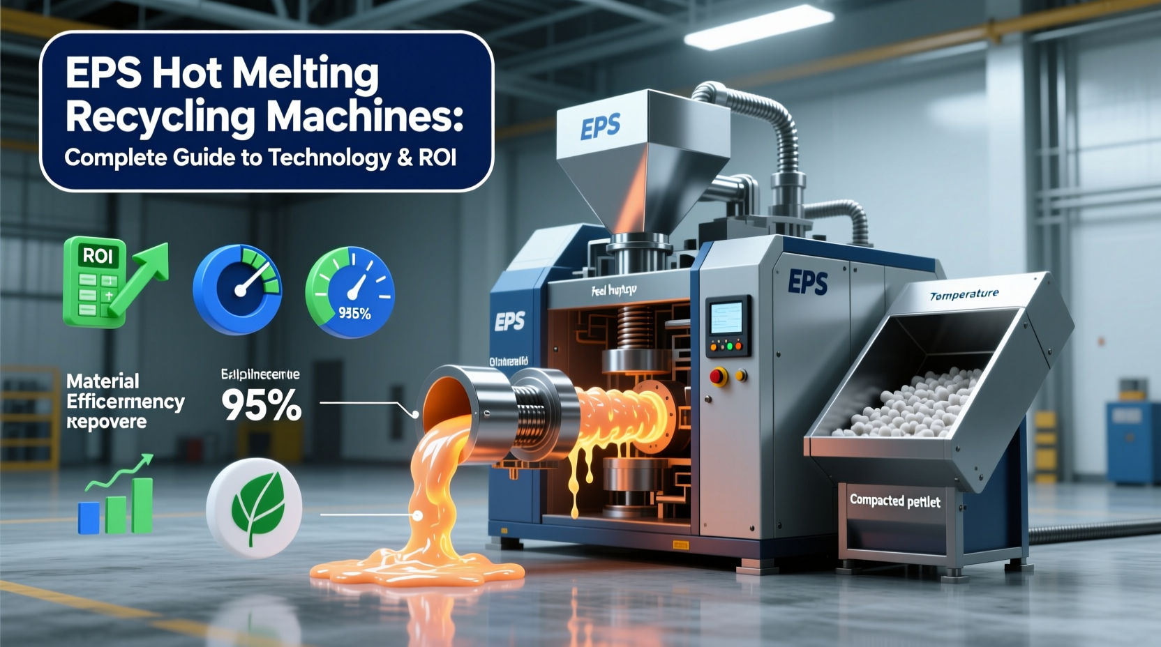 eps hot melting recycling machine