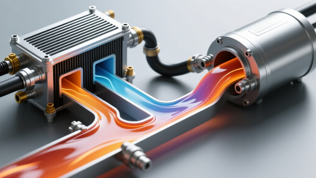 Diagram showing the flow path of automatic transmission fluid through the radiator cooler and external auxiliary cooler
