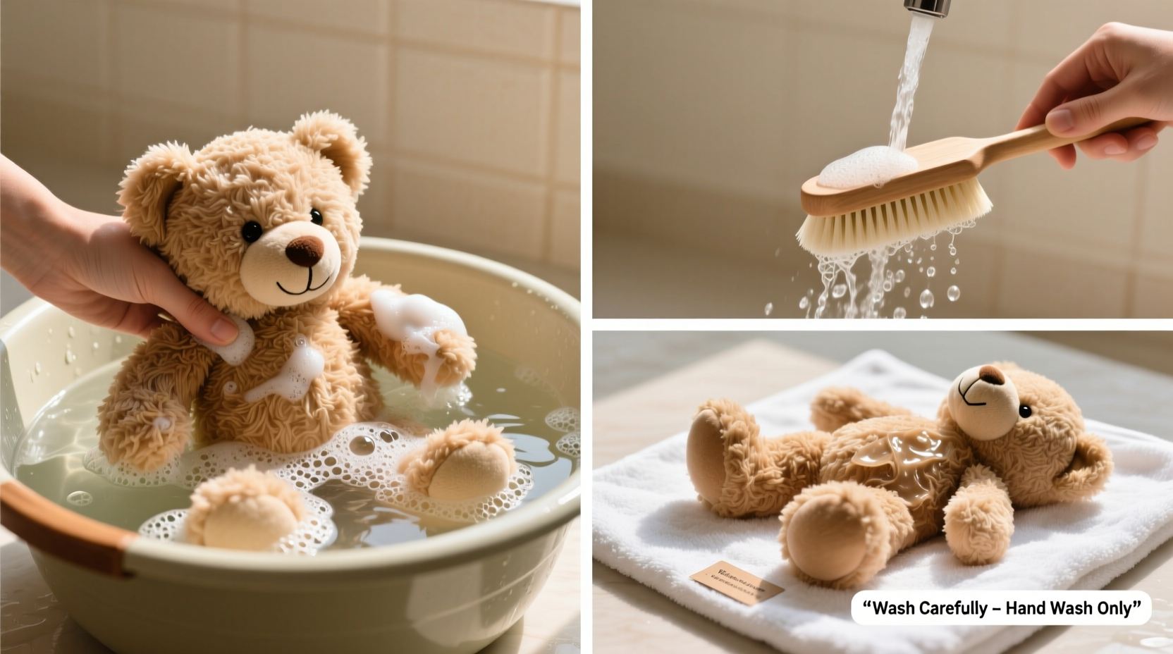 how to wash teddy bears