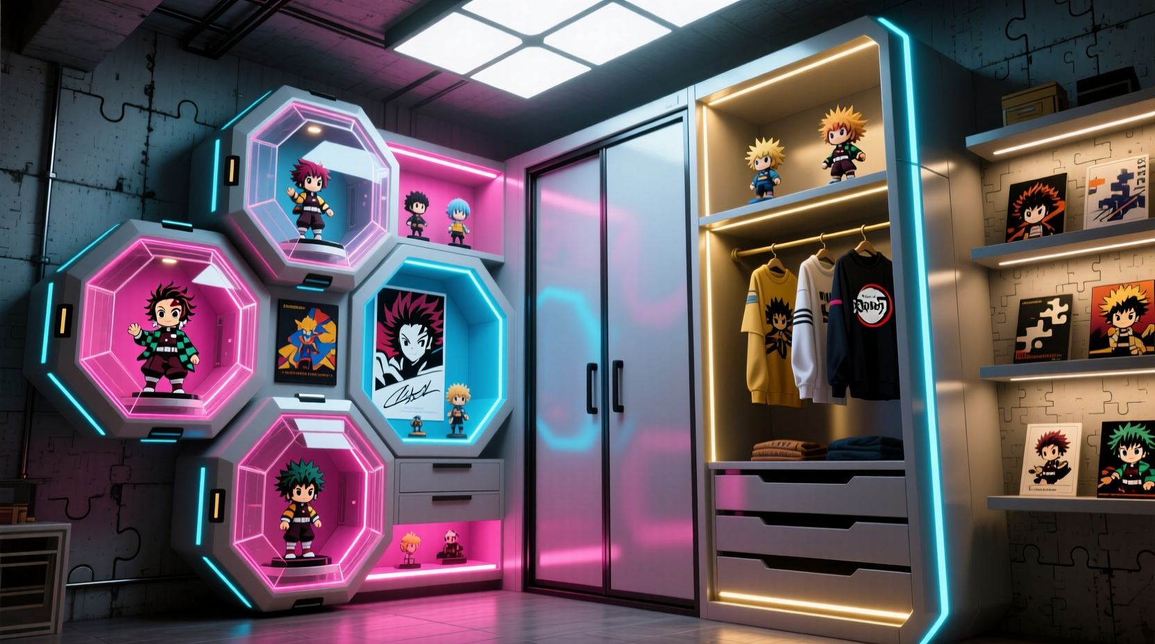 closet organization tips for anime merch galleries