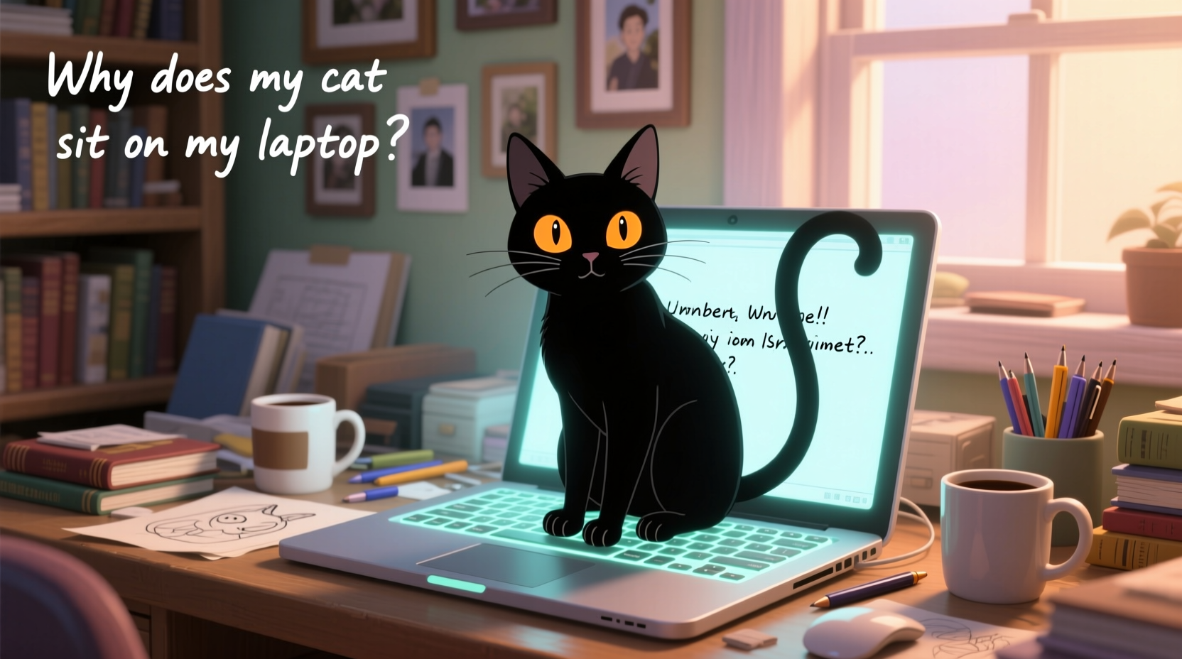 why does my cat sit on my laptop is it affection or a power move