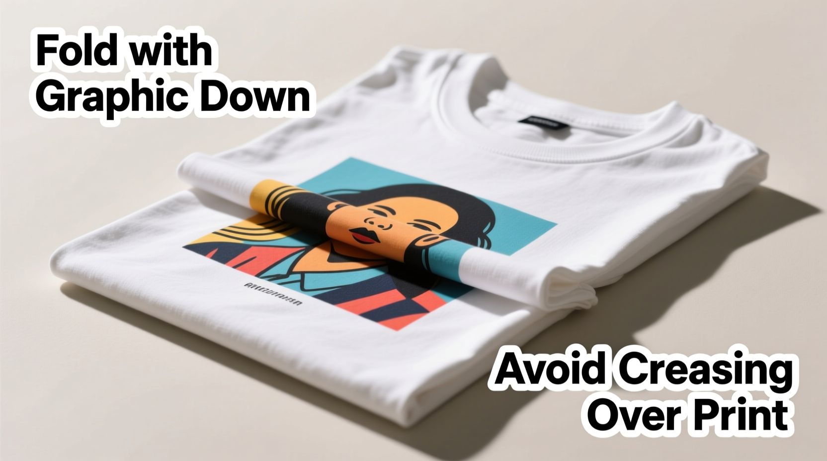 how to fold graphic tees to prevent cracking and fading