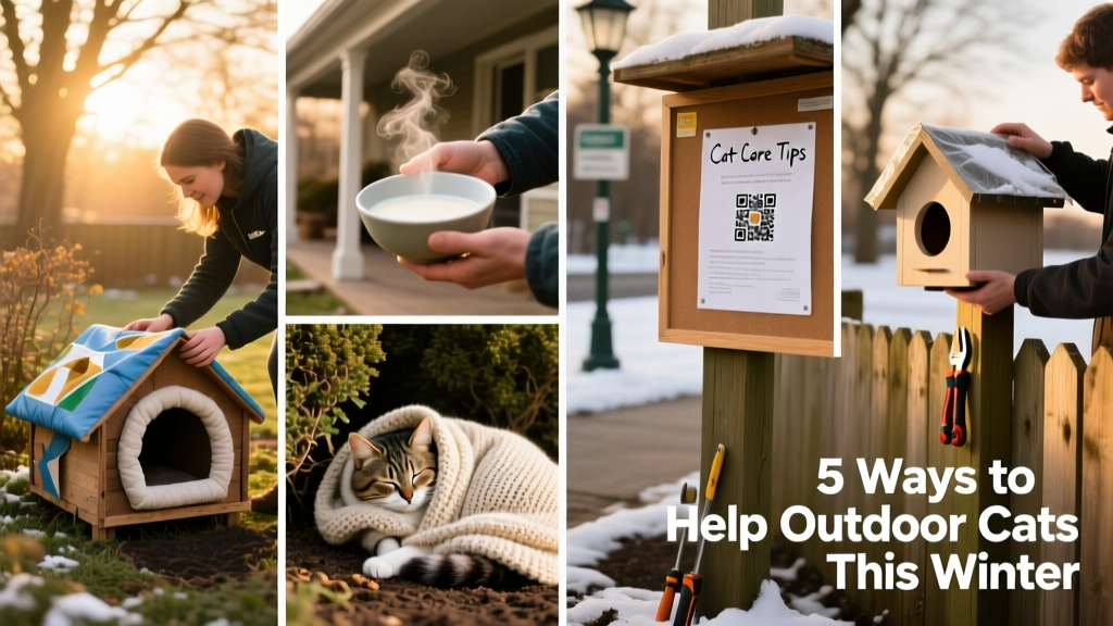 5 Ways To Help Your Community’s Outdoor Cats This Winter