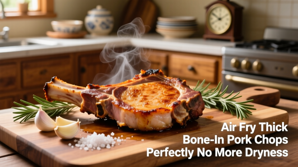 Air Fry Thick Bone-In Pork Chops: Juicy & Crispy