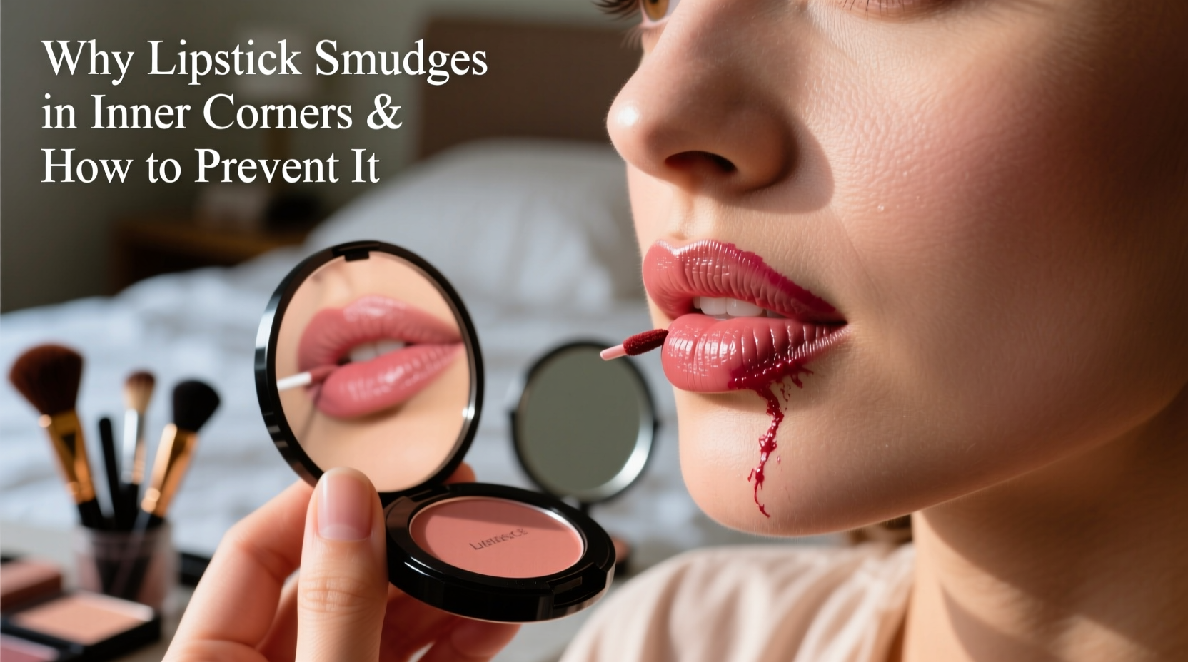 why does my lipstick smudge in the inner corners and how to prevent it