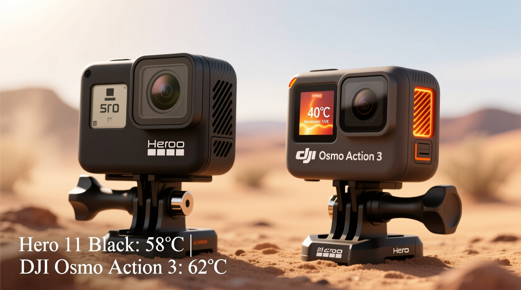 hero 11 black vs dji osmo action 3 which camera handles overheating better