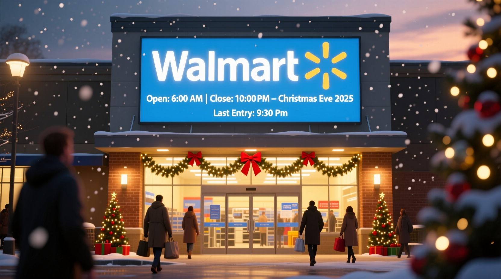 what time is walmart open on christmas eve