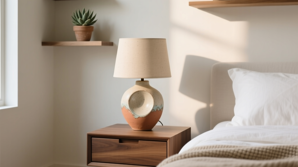 Bedroom Handmade Ceramic Nightstand Lamp - The Decor Mag