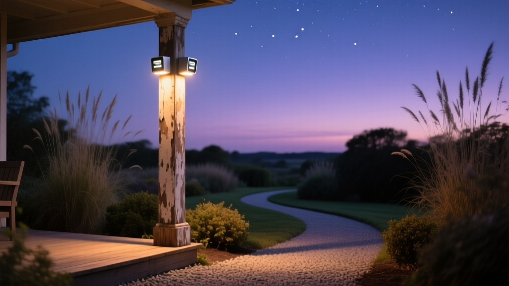 Retrofit Vintage Porch Posts with Modern LED Security