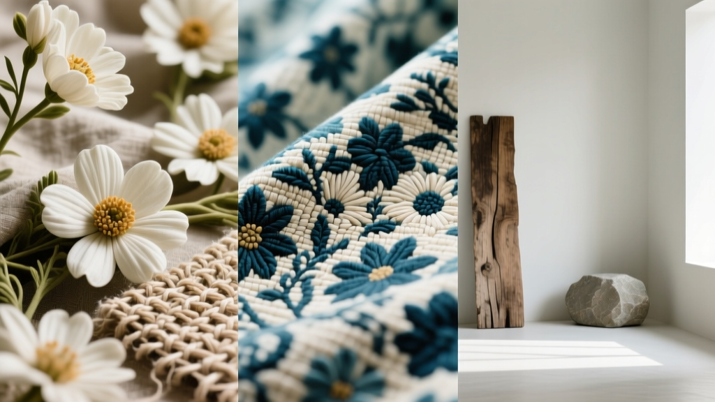 Flower Aesthetic Wallpapers: Textile-Inspired Design Guide