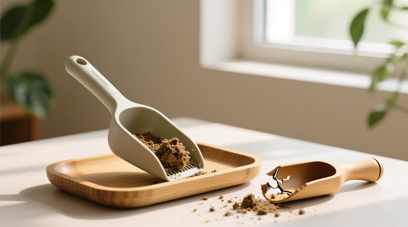 compostable vs bamboo cat litter scoop