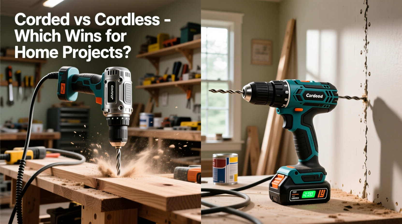 corded drill vs cordless which power tool is better for home projects