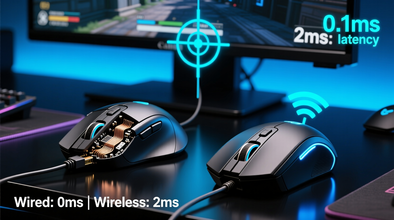 mechanical gaming mice vs wireless which has lower input lag for fps games