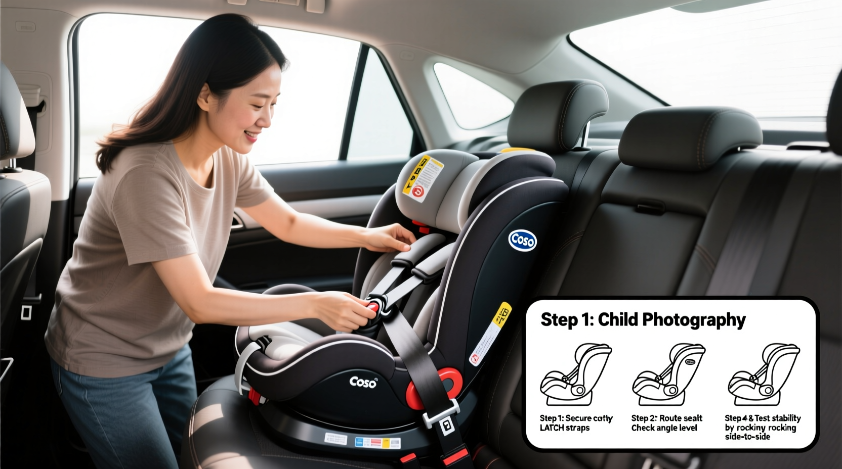 how to install cosco car seat