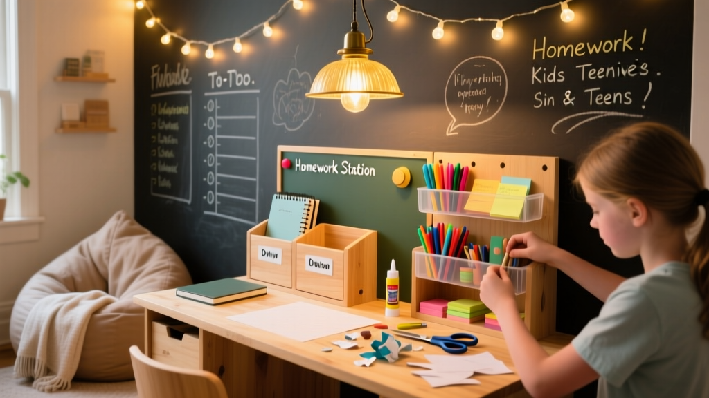 DIY Homework Station for Kids & Teens
