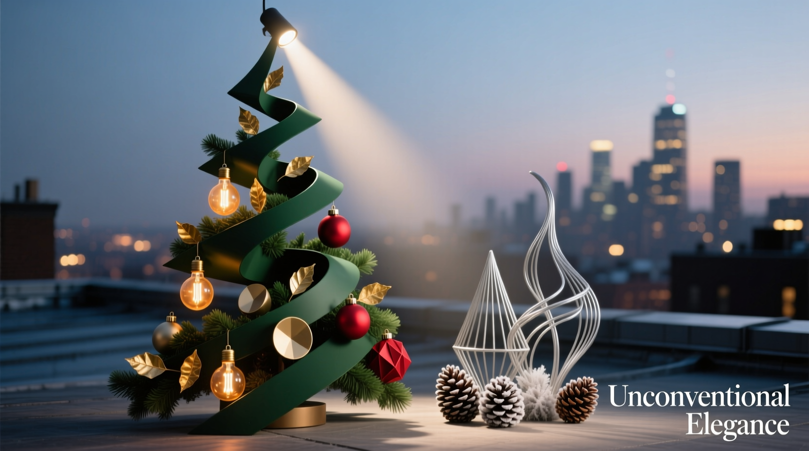 how to create an asymmetrical christmas tree design that stands out