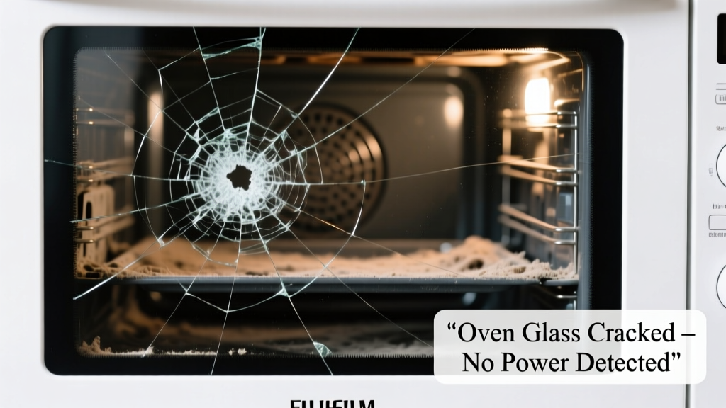 Oven Glass Door Cracked and Oven Not Working at All