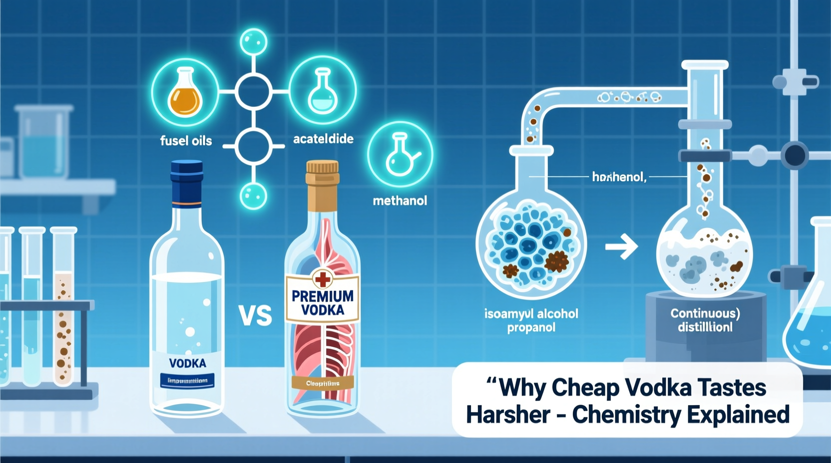 why does cheap vodka sometimes taste harsher chemistry explained
