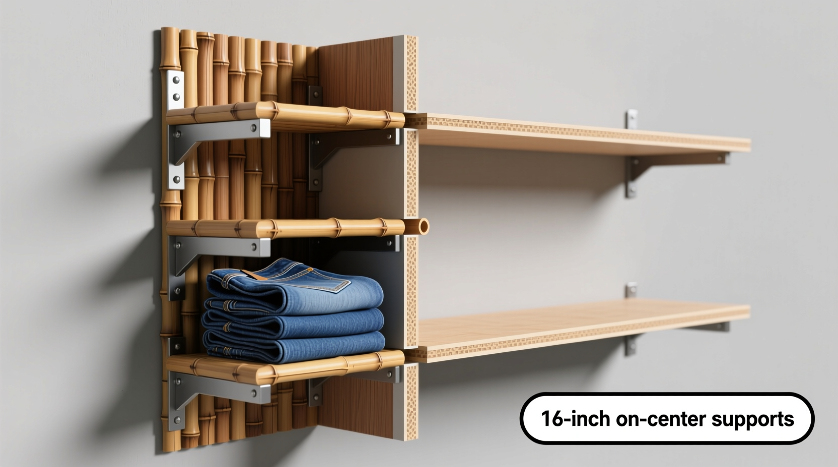 bamboo closet shelves worth it for heavy denim