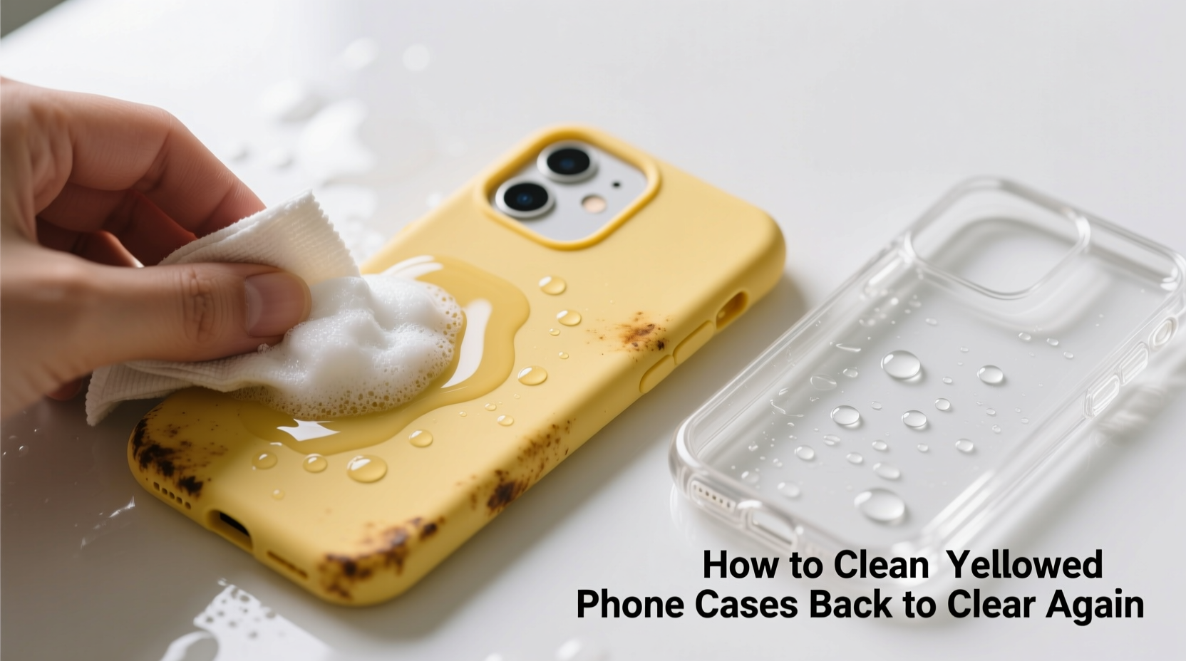 how to clean yellowed phone cases back to clear again