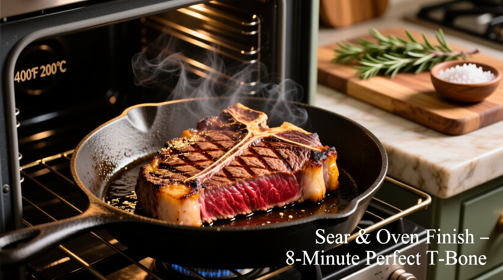 how do you cook t bone steak in oven