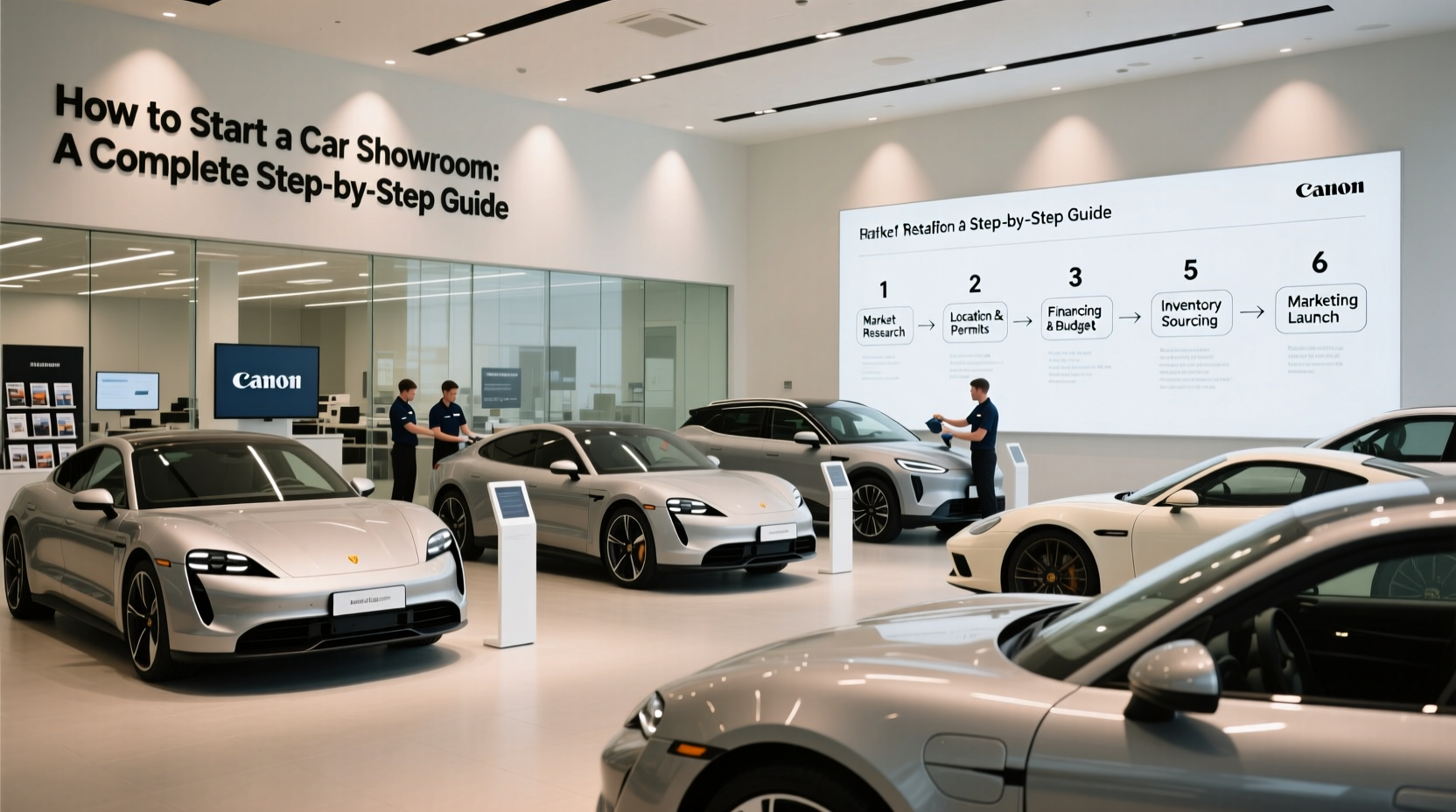 how to start a car showroom