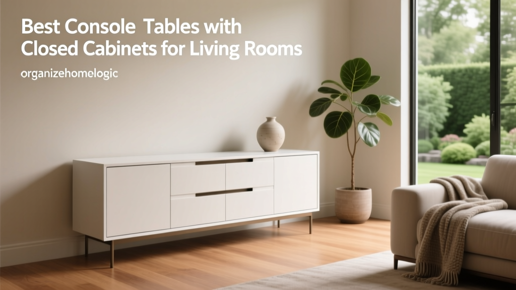 Best Console Tables with Closed Cabinets for Living Rooms