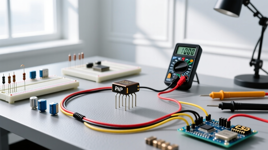 PNP BJT Transistor Guide: Biasing, Testing, and Default Part Picks