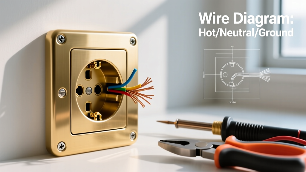 Troubleshooting a Brass Electrical Outlet: Hot Side & Grounding Fixes