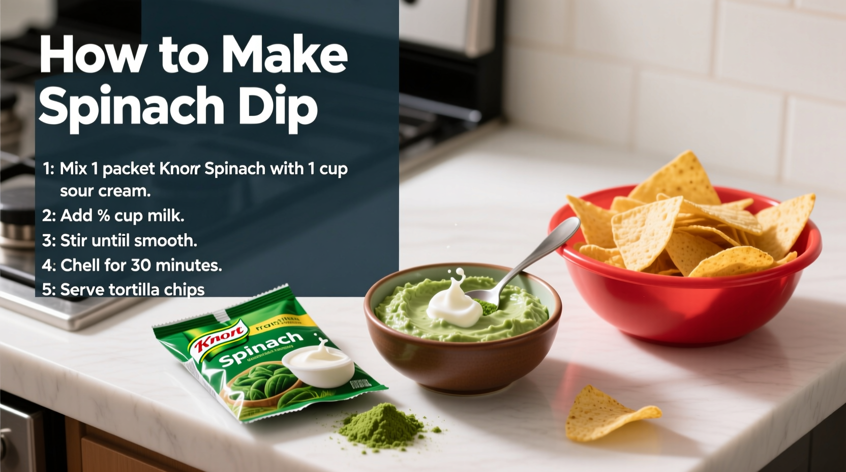 how to make dip using a knorr spinach packet
