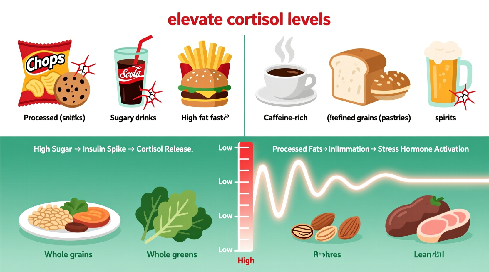 Foods That Raise Cortisol: Evidence-Based Guide