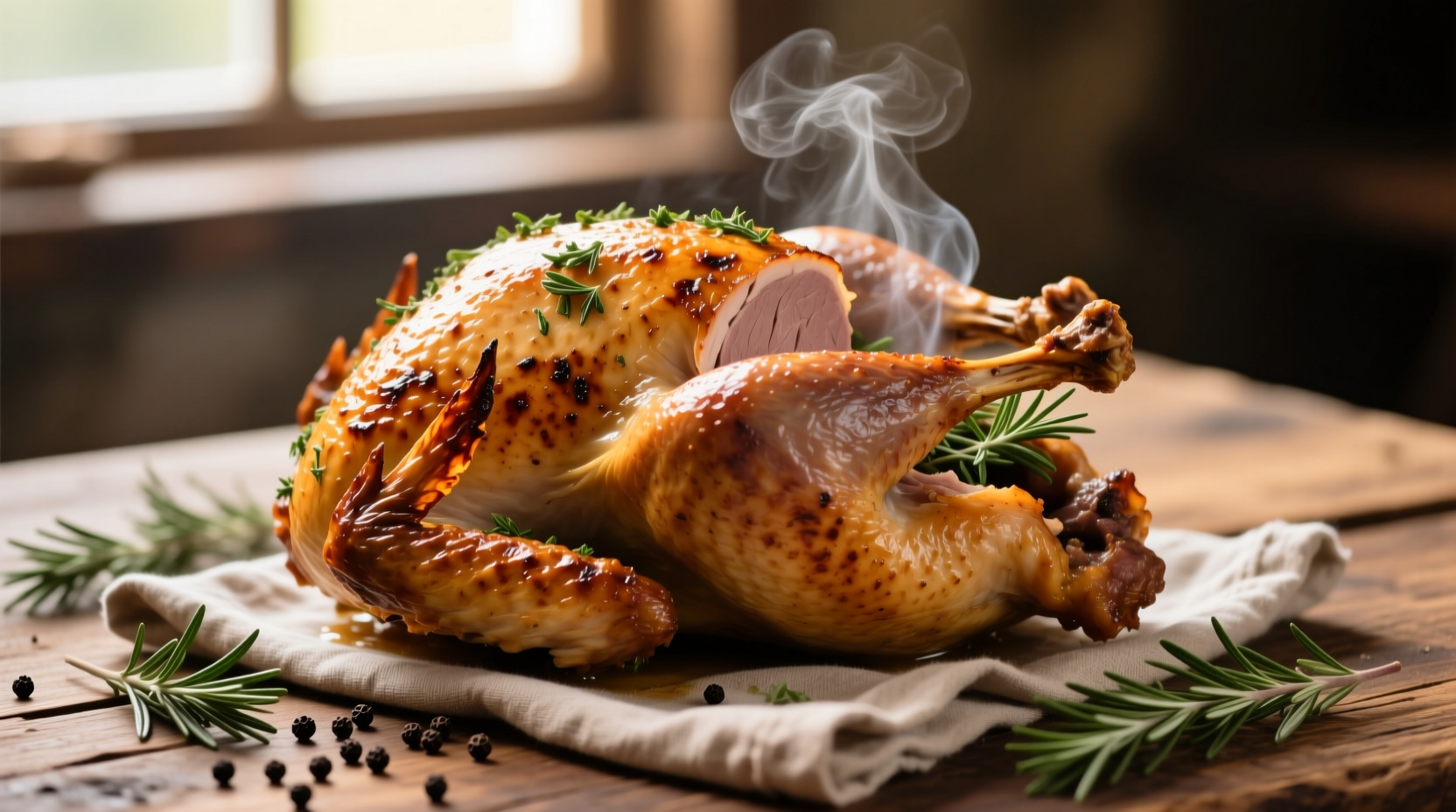 roasted dry brined turkey