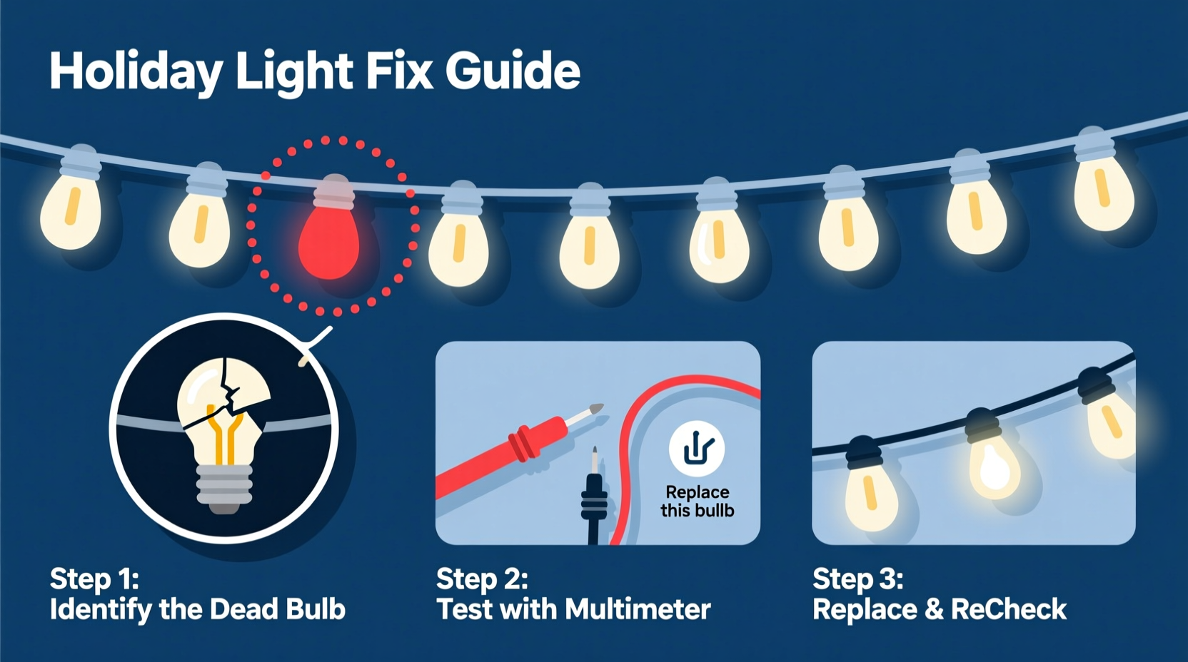 what to do when half a strand of christmas lights goes out troubleshooting guide