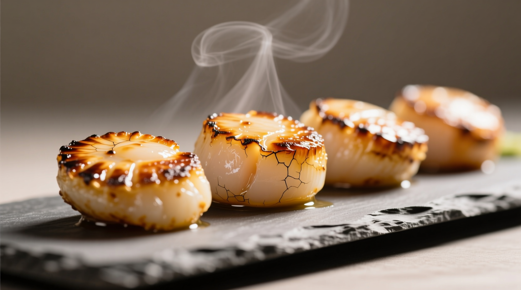 Perfectly seared scallops with golden crust