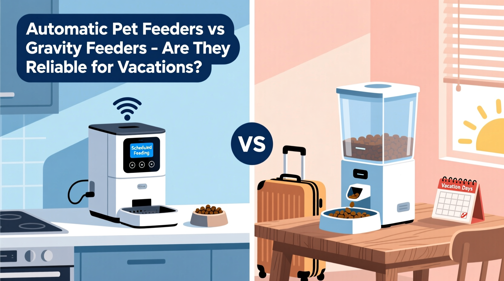 automatic pet feeders vs gravity feeders are they reliable for vacations