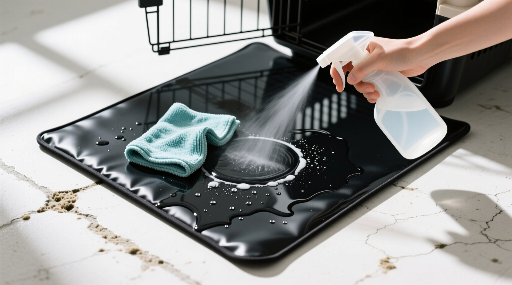 how to clean pet crate pads without cracking the vinyl