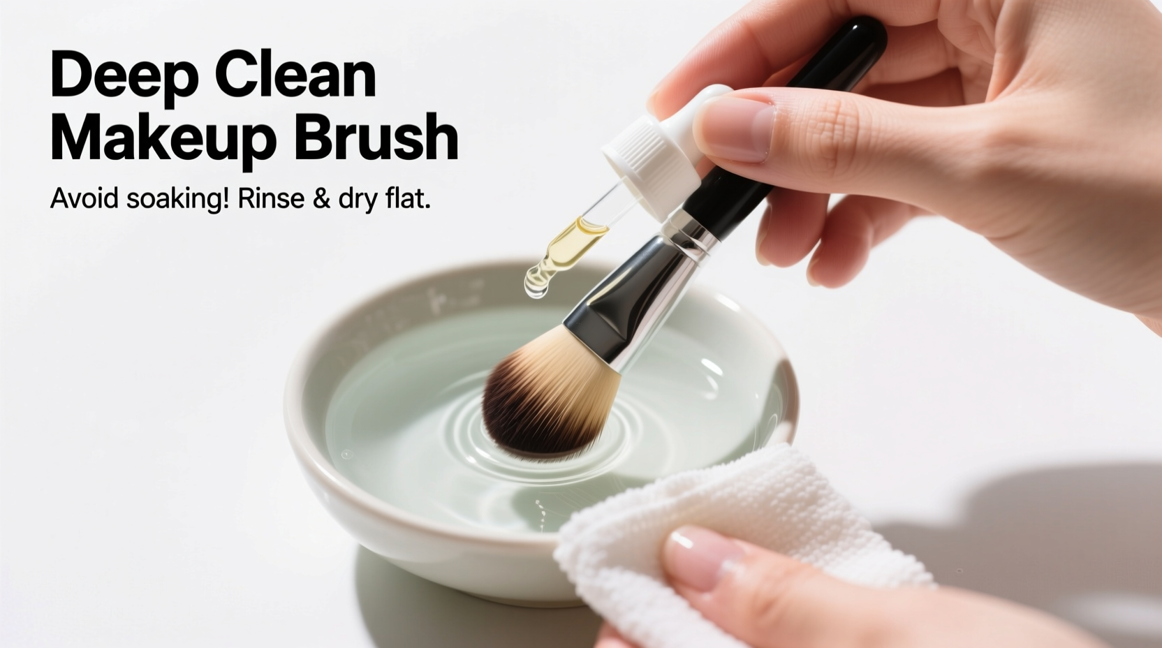how to deep clean a makeup brush without drying out the bristles