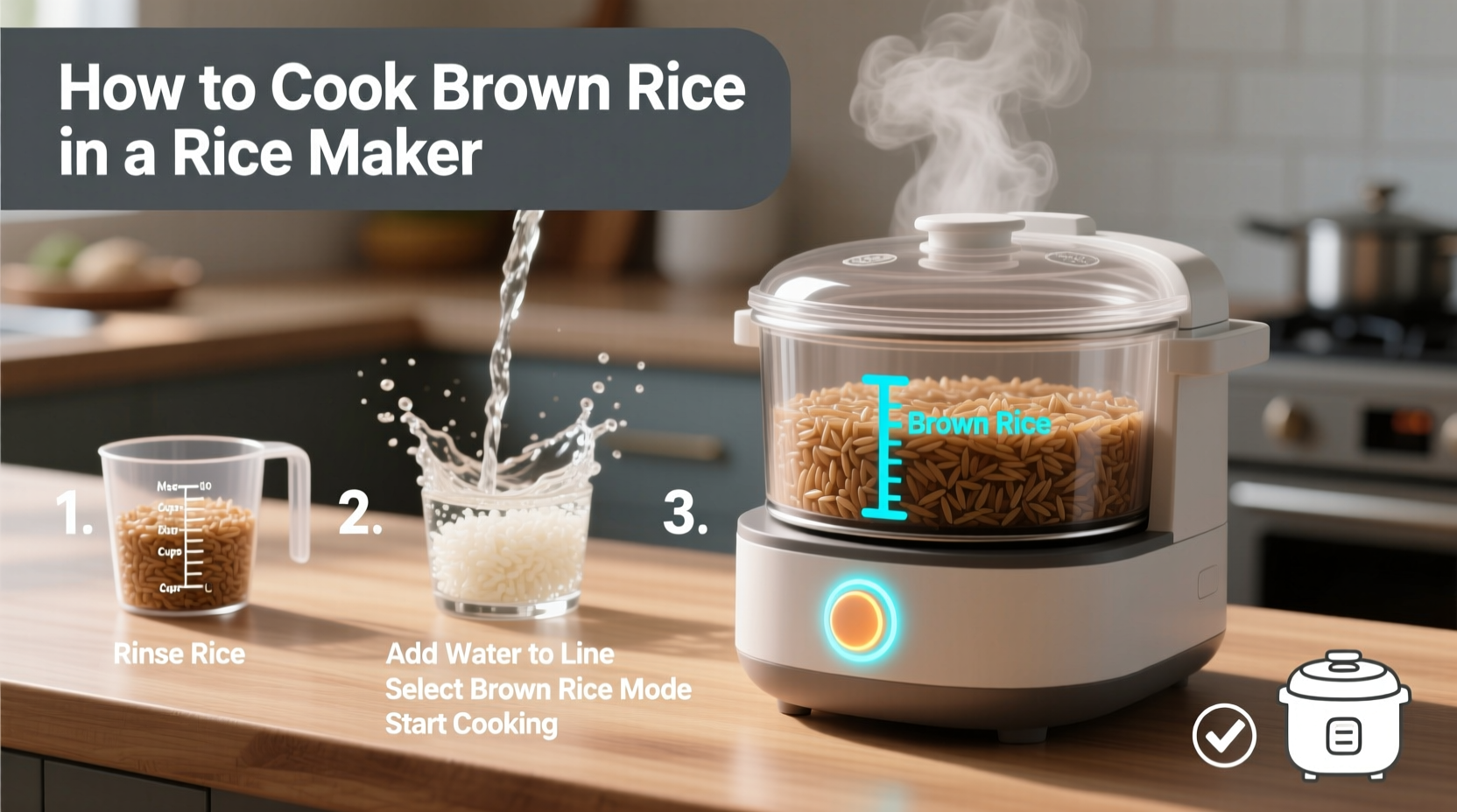 how to cook brown rice in a rice maker