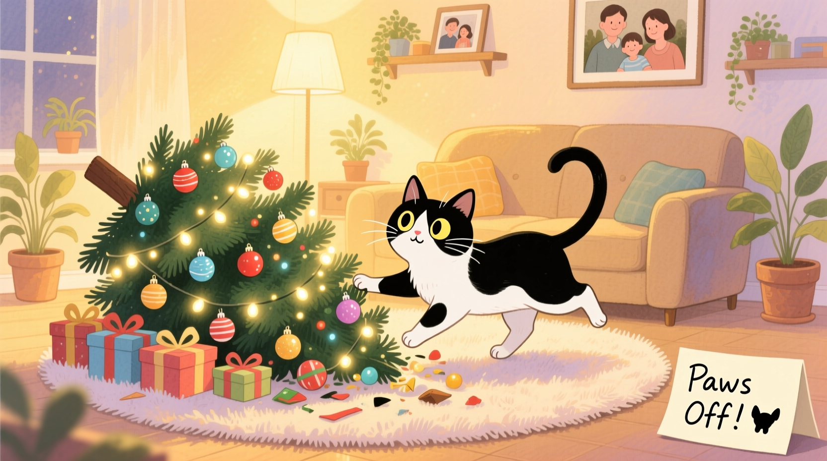 why is my cat knocking down the christmas tree and how to stop it humanely