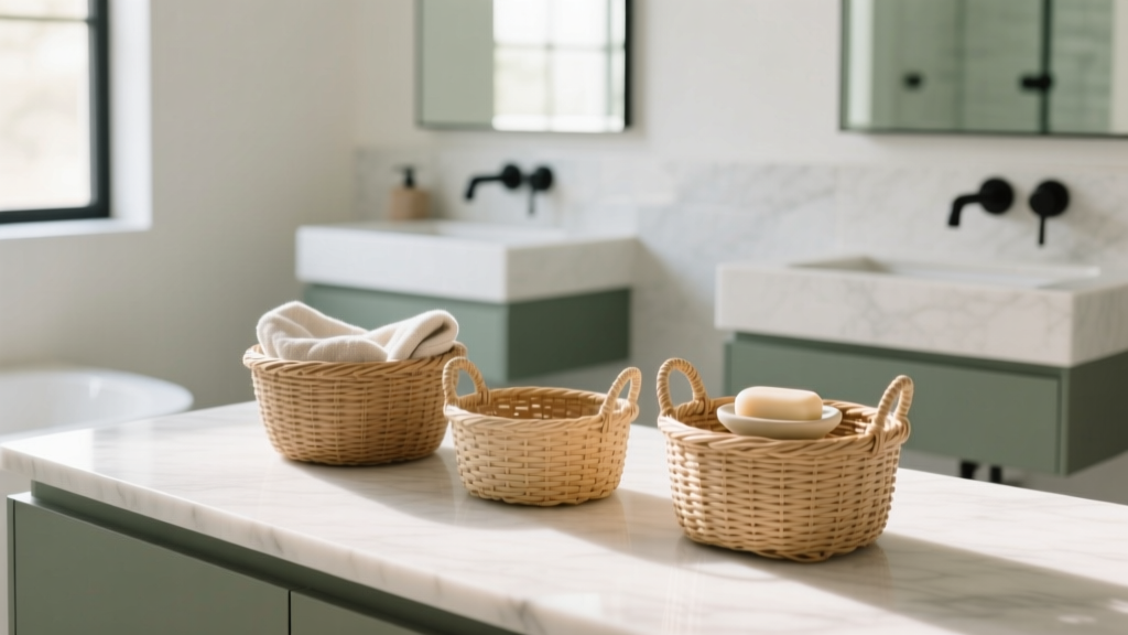 Where to Buy Mini Wicker Baskets for Bathroom Counters