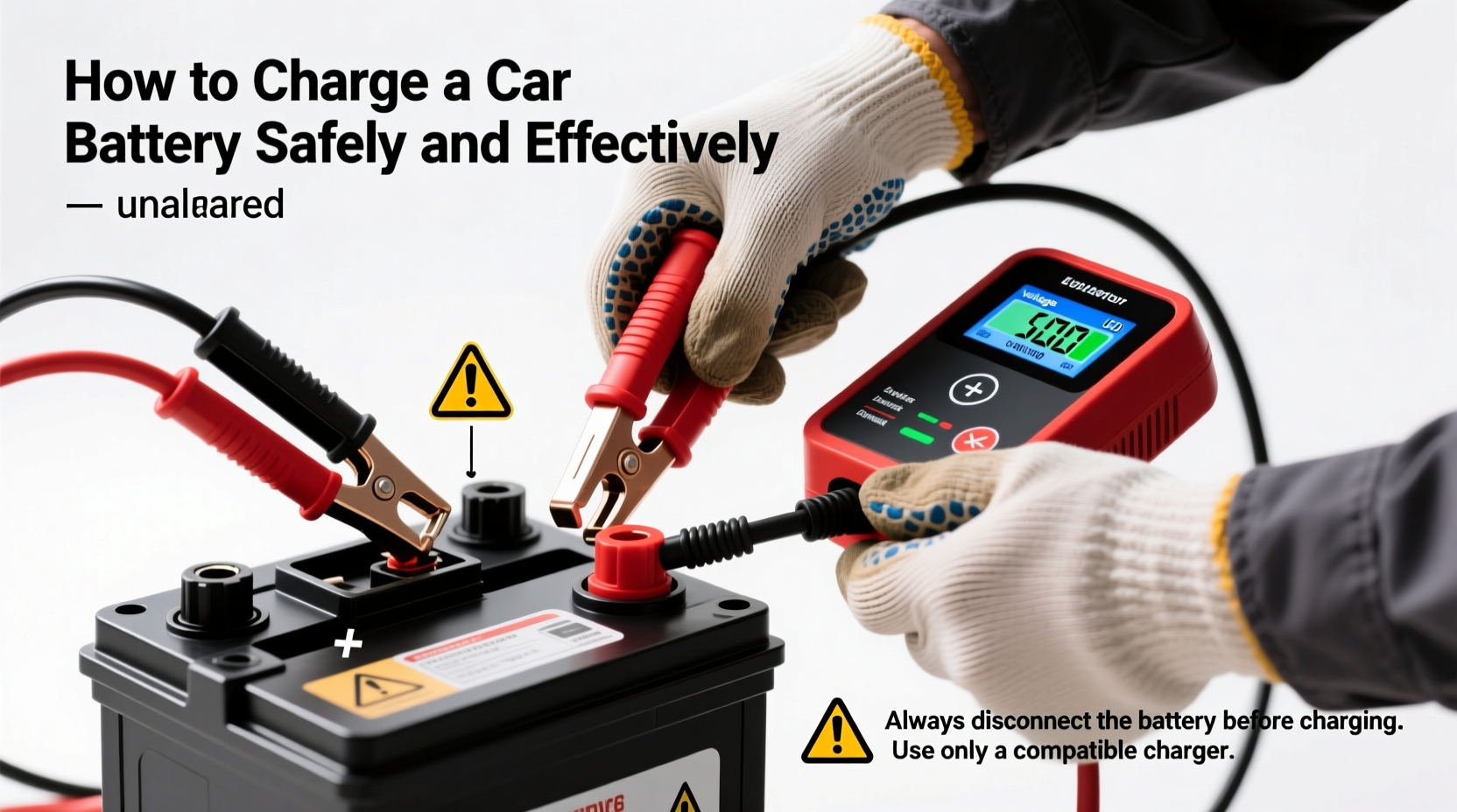 how do you charge a car battery with a charger